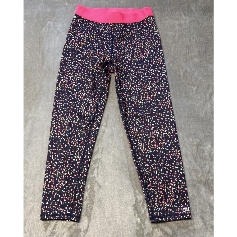 GapFit Kids Blue Leggings Size 2XL Girls Confetti Pink Activewear yoga